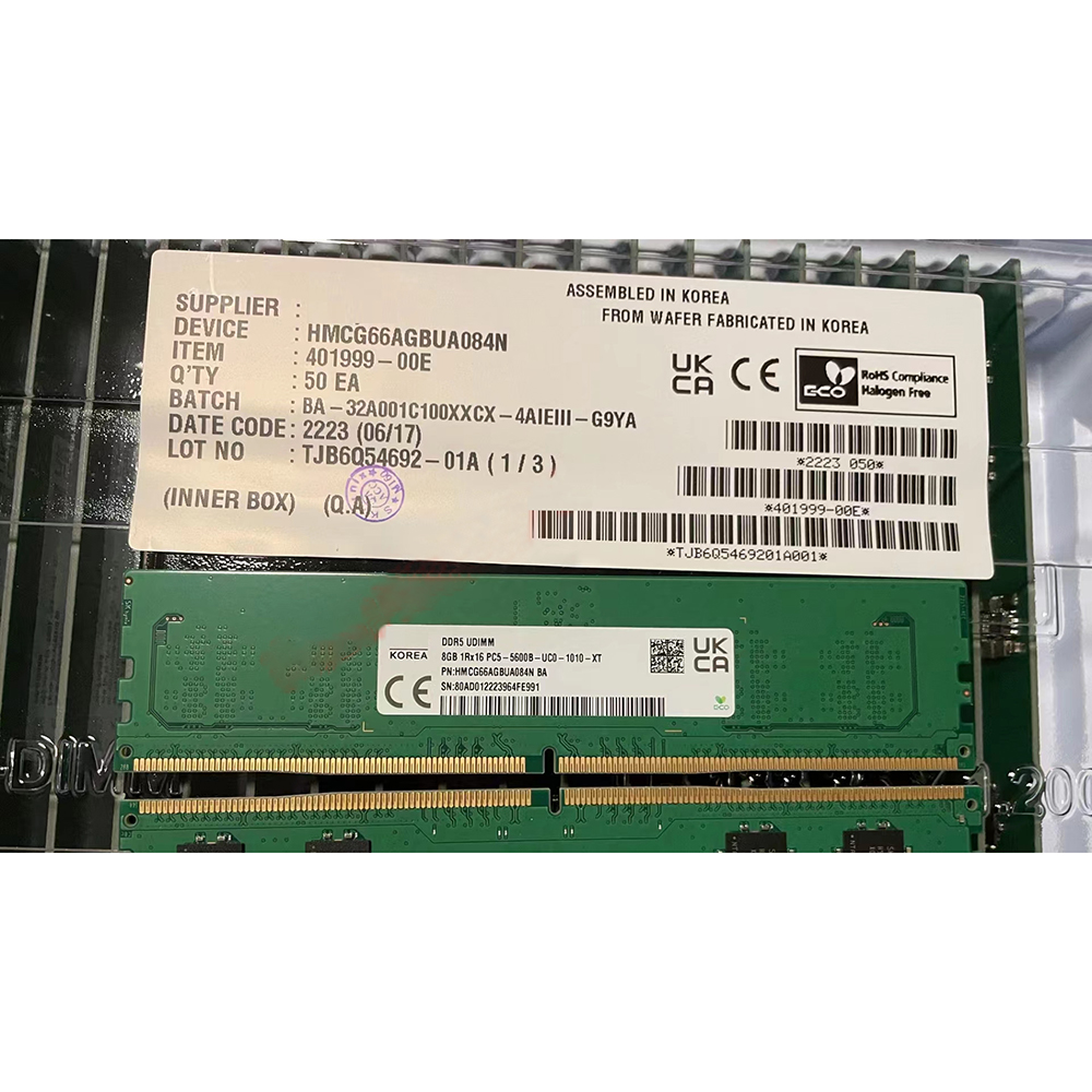 Ddr5 8Gb - 1 pz HMCG66AGBUA084N RAM 8GB 1RX16