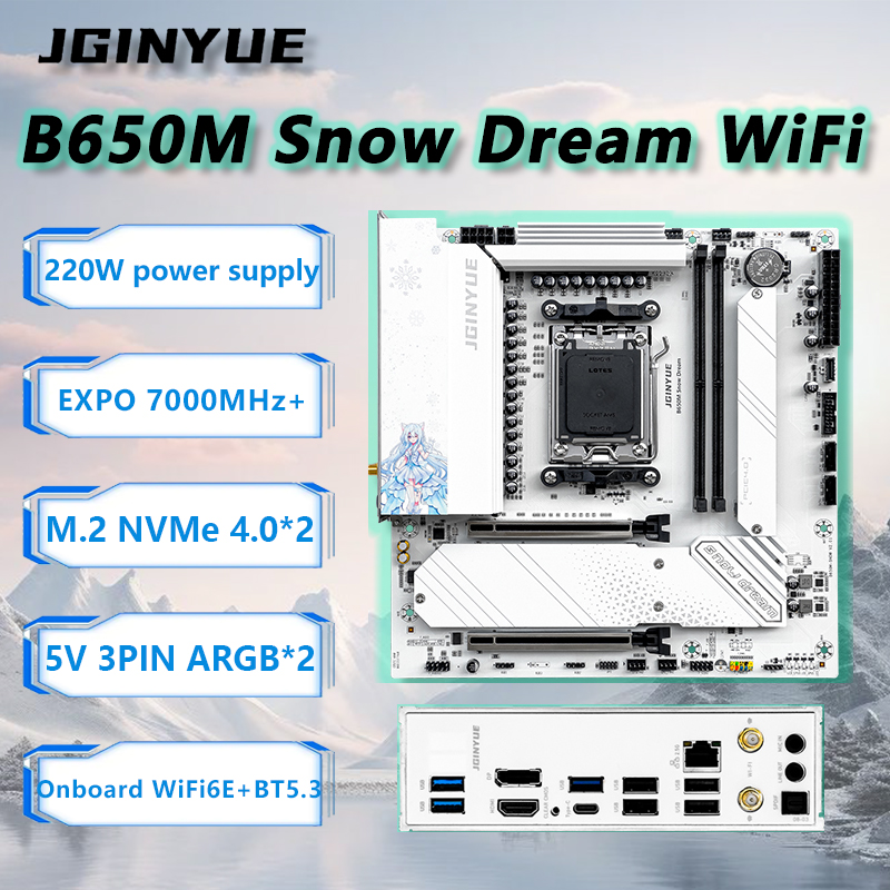 Ddr5 Rgb Ram - JGINYUE B650M Snow Dream WiFi Scheda